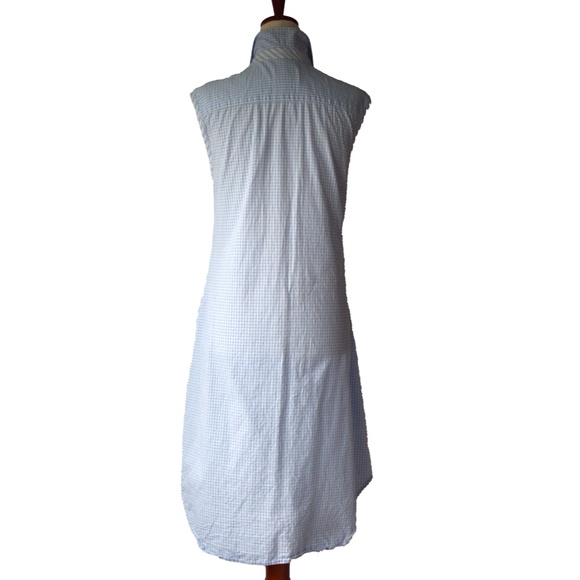 CJ LAING Palm Beach Collection Shirt Dress – Light Blue Check with Stripe Detail - Picture 6 of 8